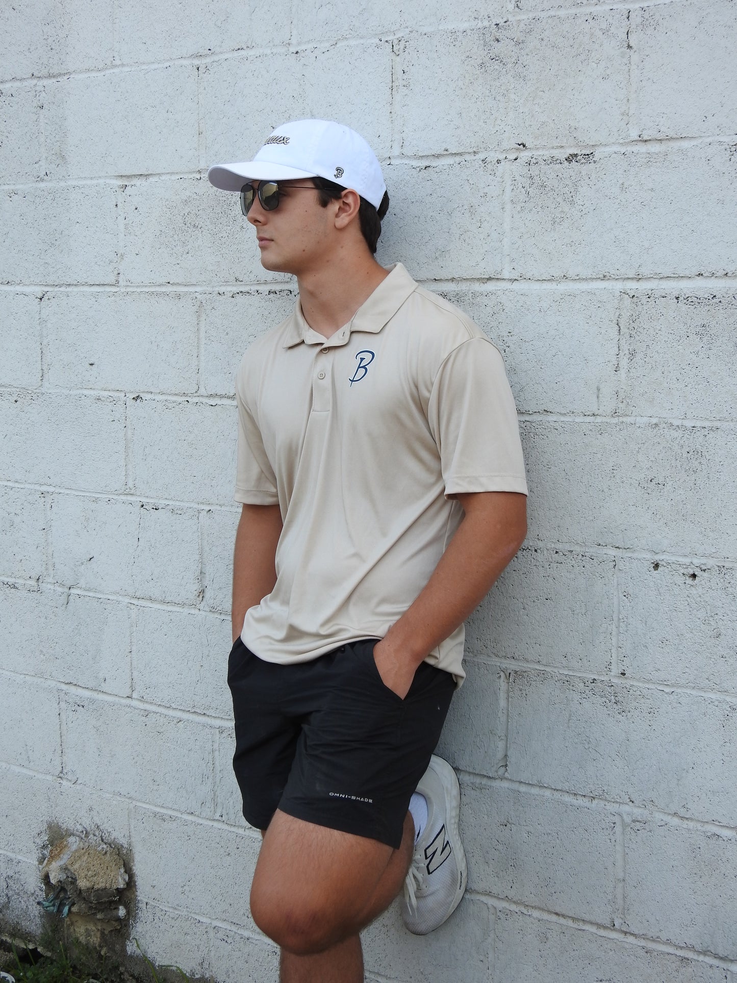 Tan and Navy Breaux Polo