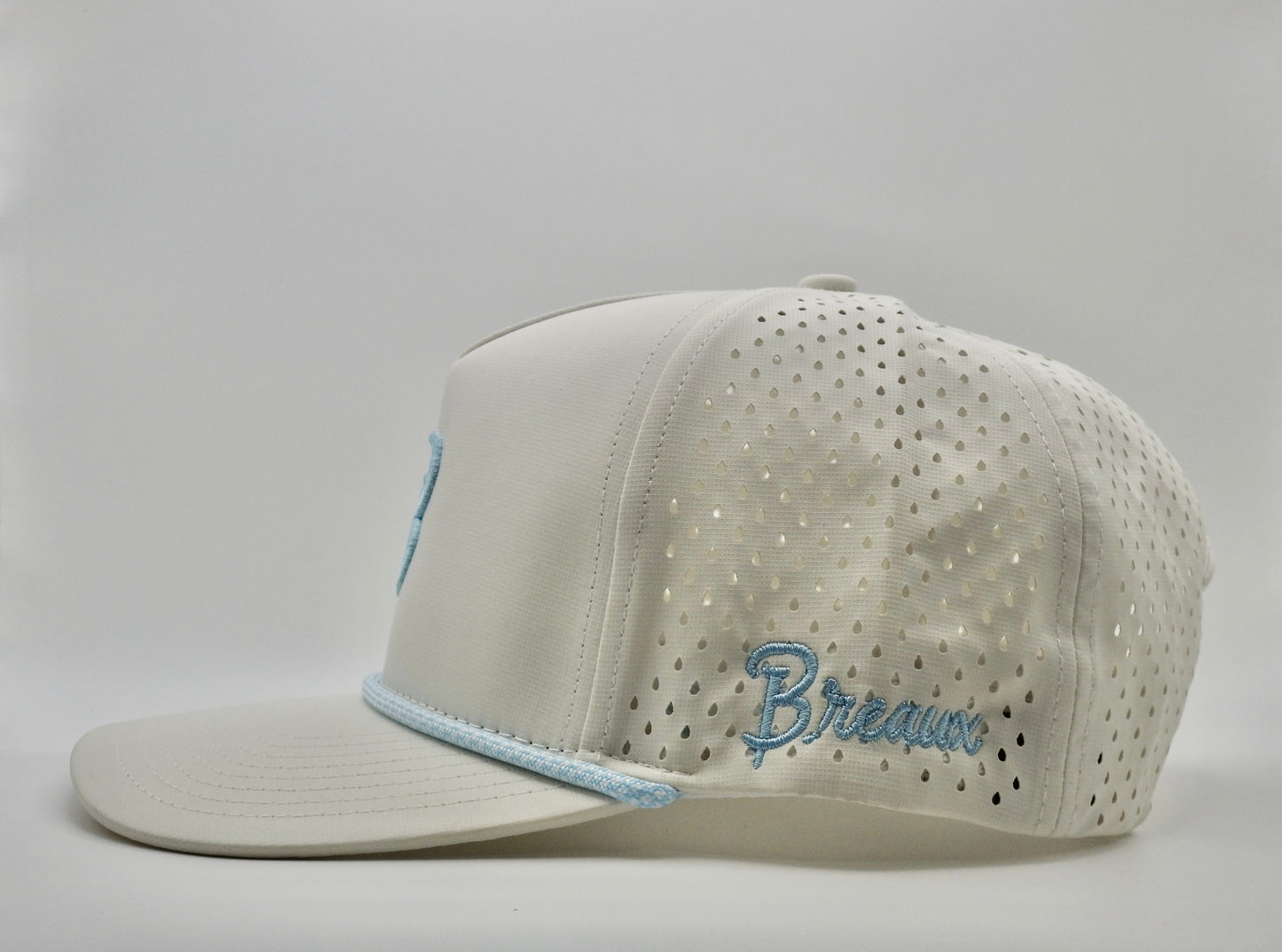 Vintage White & Baby Blue Trucker